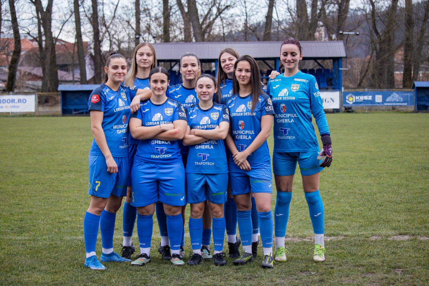 Az Atletic Olimpia játékosai edzés közben a tavaszi idényre készülve