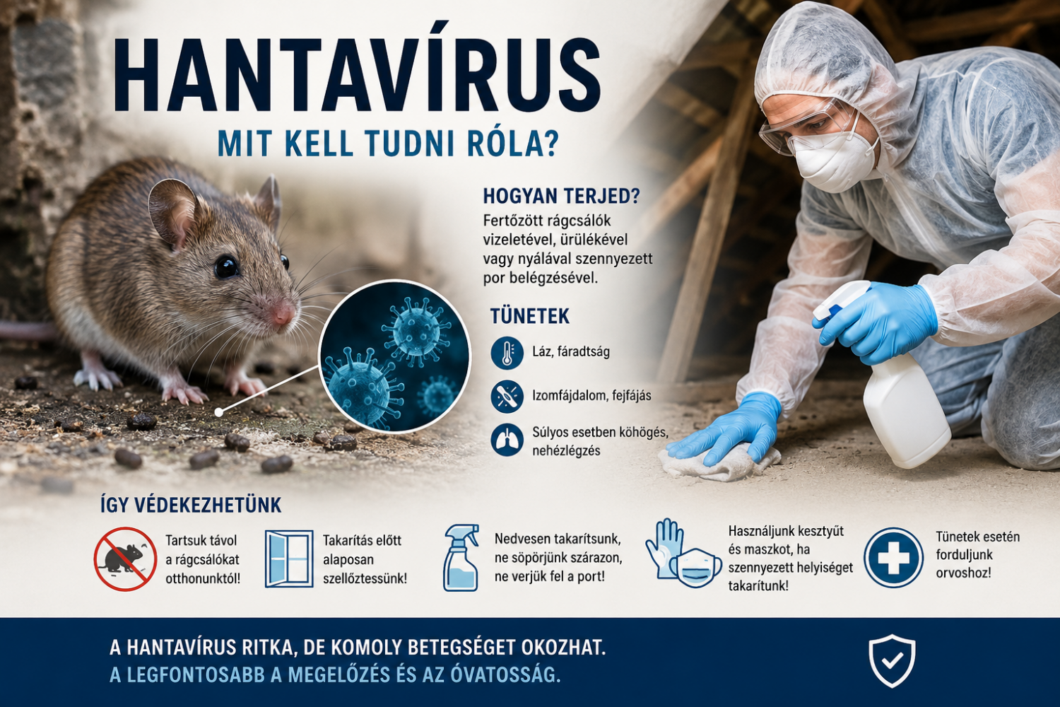 Hantavírus tájékoztató rágcsálókhoz köthető fertőzésről és megelőzésről