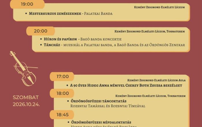 XXIX. Mezőségi Népzene és Néptáncfesztivál Szamosújváron